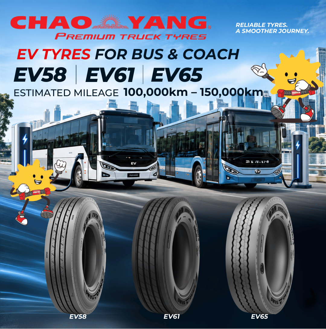 EV Bus and Coach Tyres: EV58, EV61, EV65